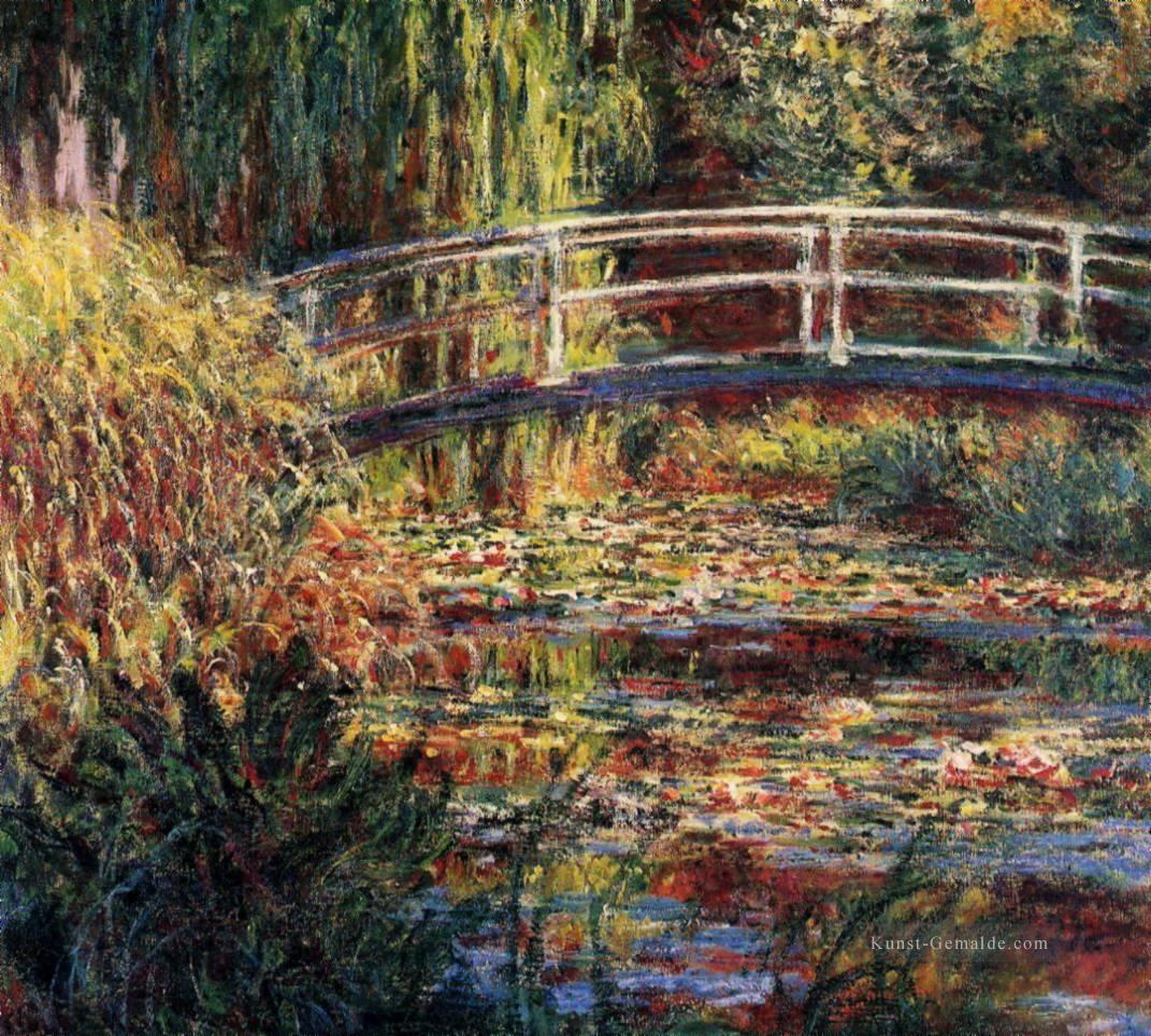 Wasser Lilien Teich Symphony in Rose Claude Monet Ölgemälde